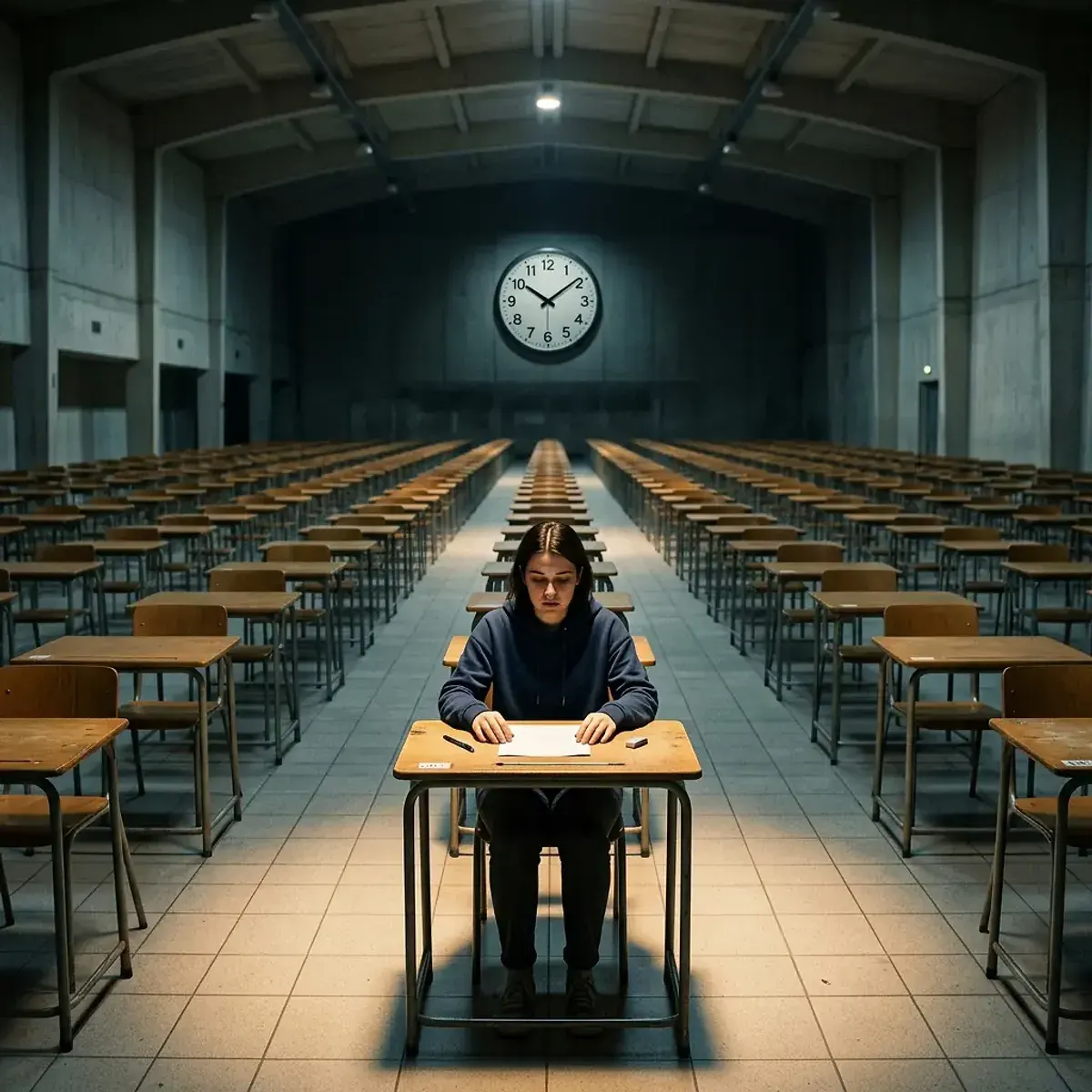 Dreamlike scene representing Exam