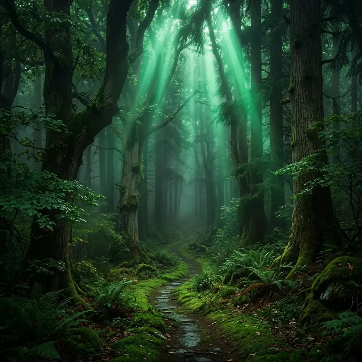 Dreamlike scene representing Forest