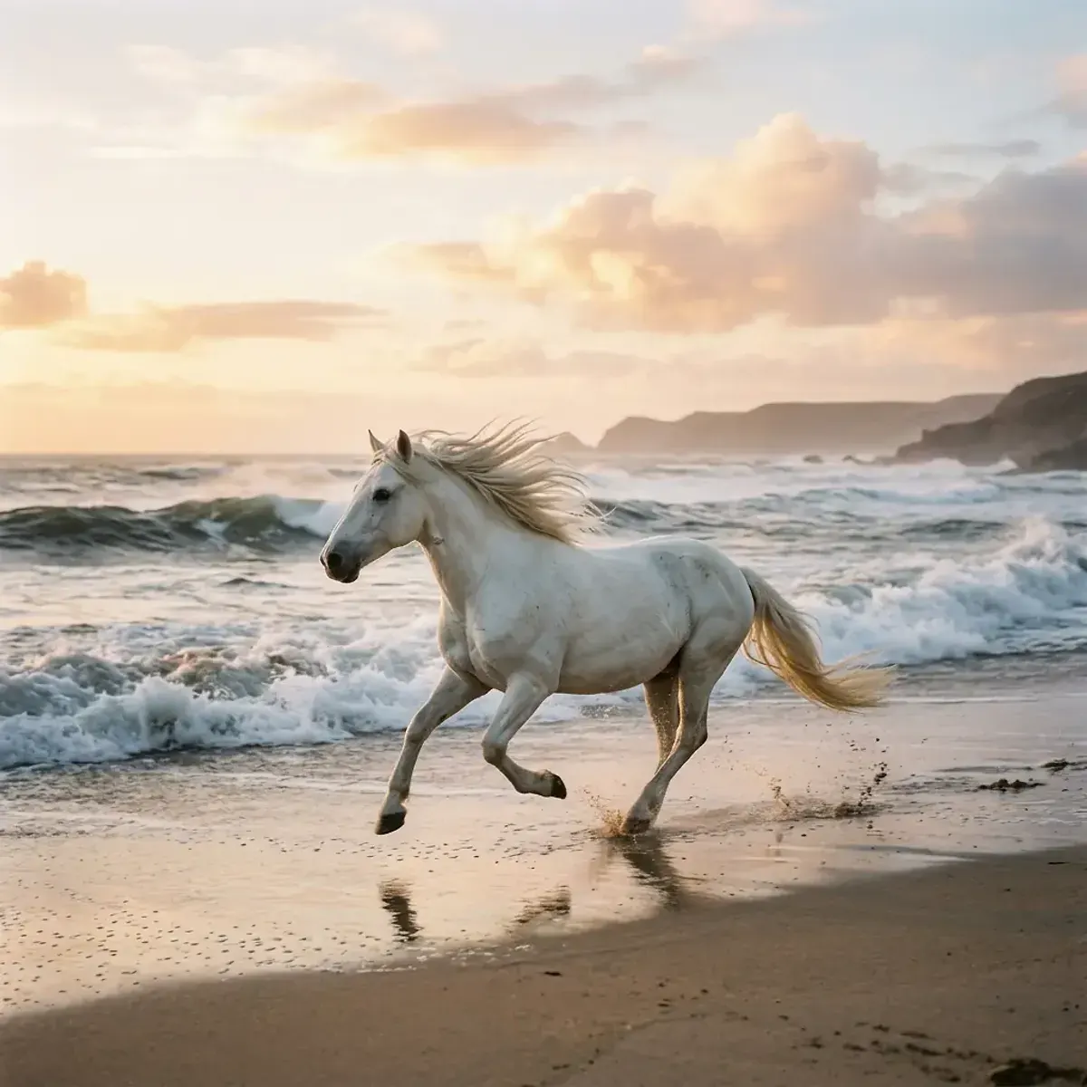 Dreamlike scene representing Horse