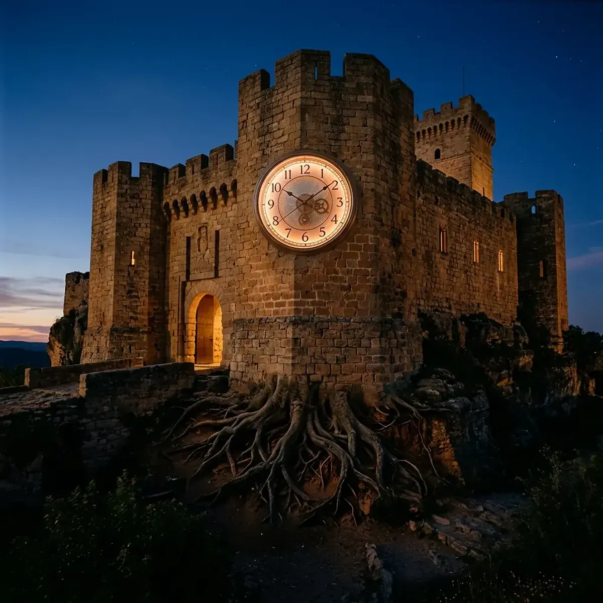 Mystical scene representing mirror hour 02:20