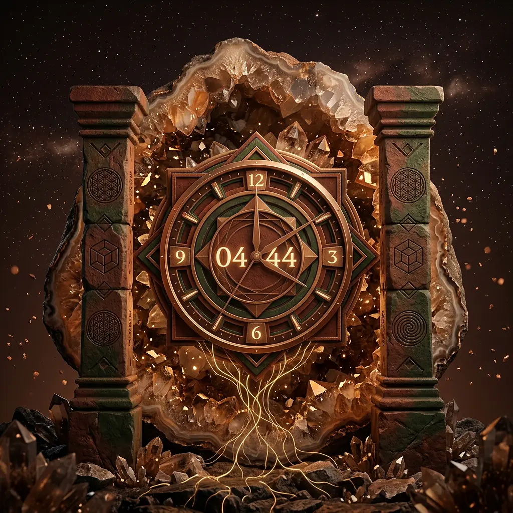 Mystical scene representing triple mirror hour 04:44