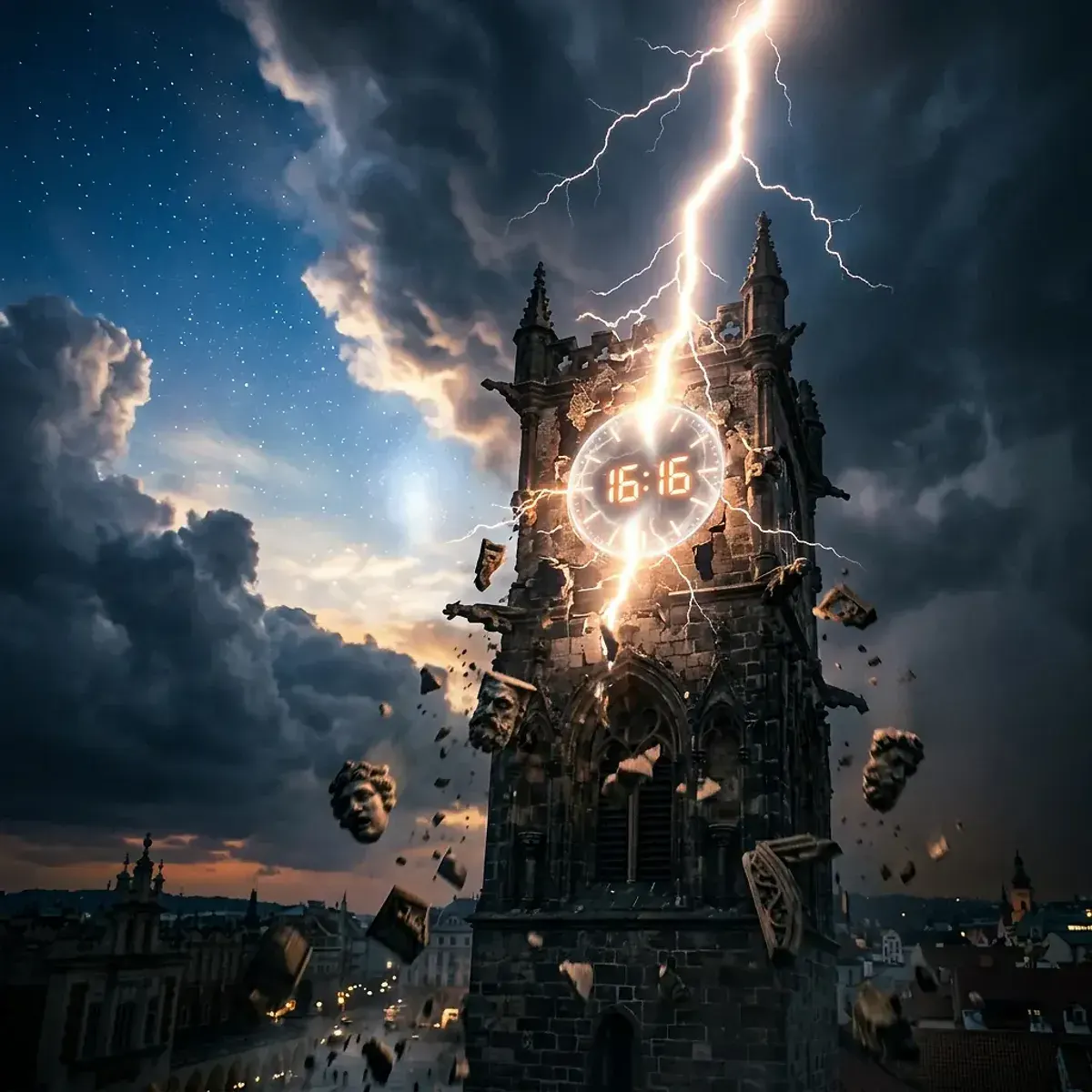 Mystical scene representing mirror hour 16:16