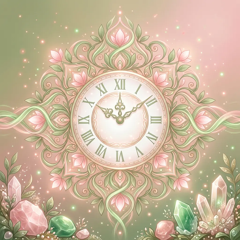 Mystical scene representing triple mirror hour 22:20