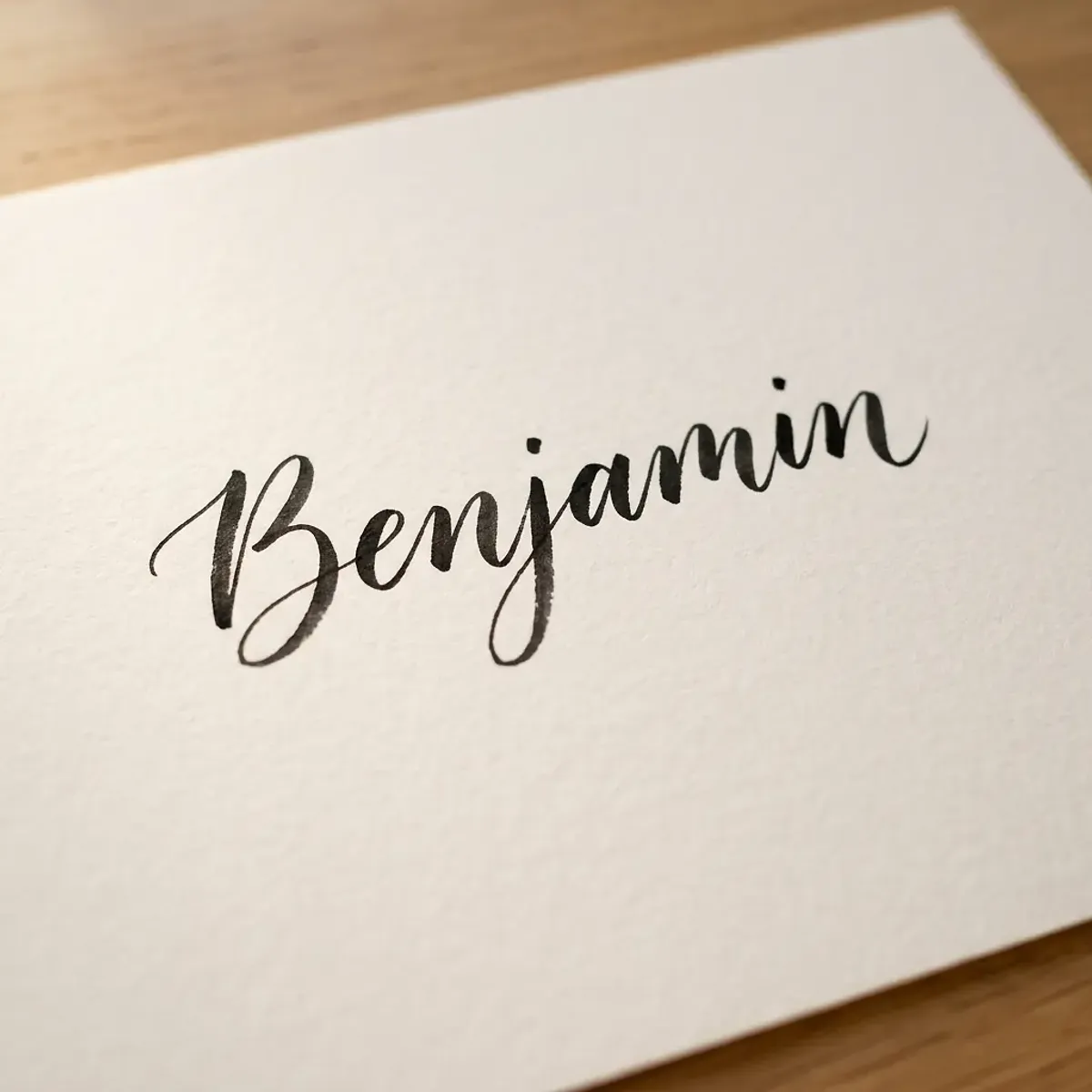 The name Benjamin in elegant calligraphy