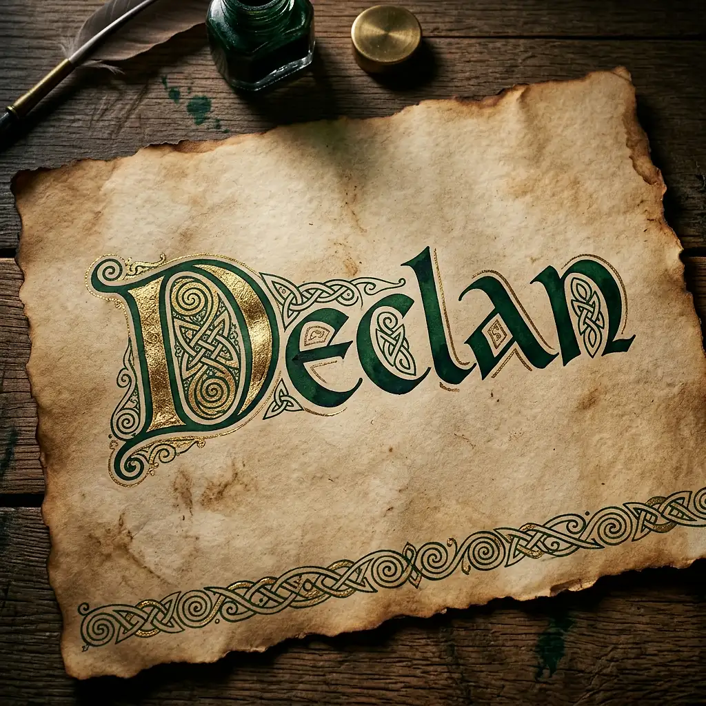 The name Declan in elegant calligraphy