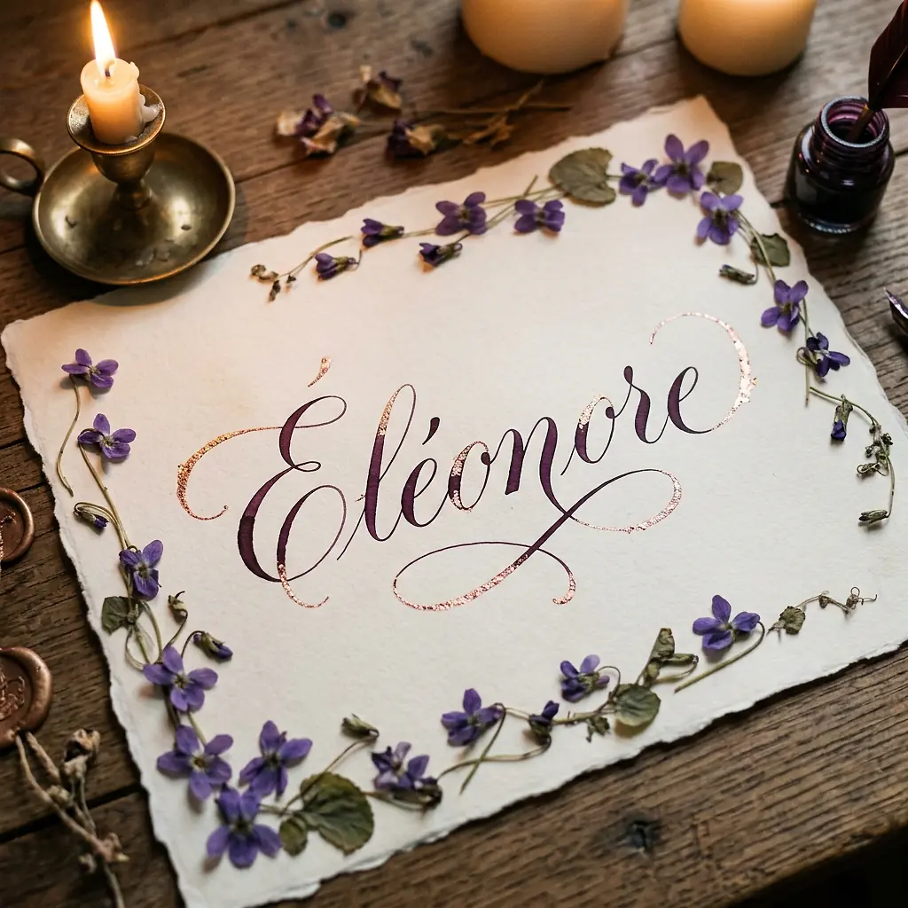 Le prénom Éléonore en calligraphie élégante