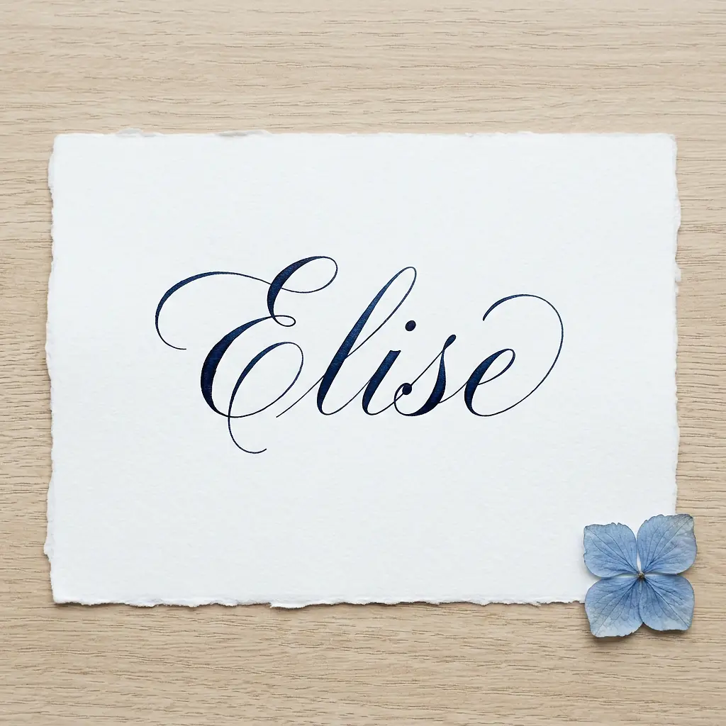 The name Elise in elegant calligraphy