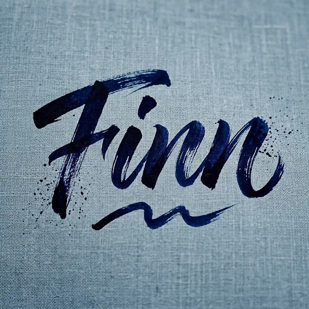The name Finn in elegant calligraphy