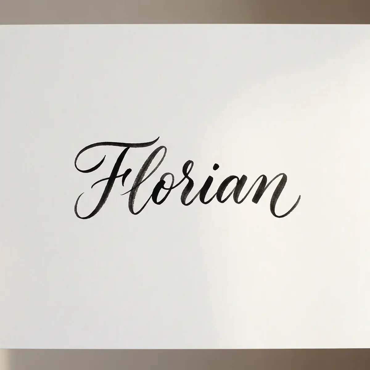 Le prénom Florian en calligraphie