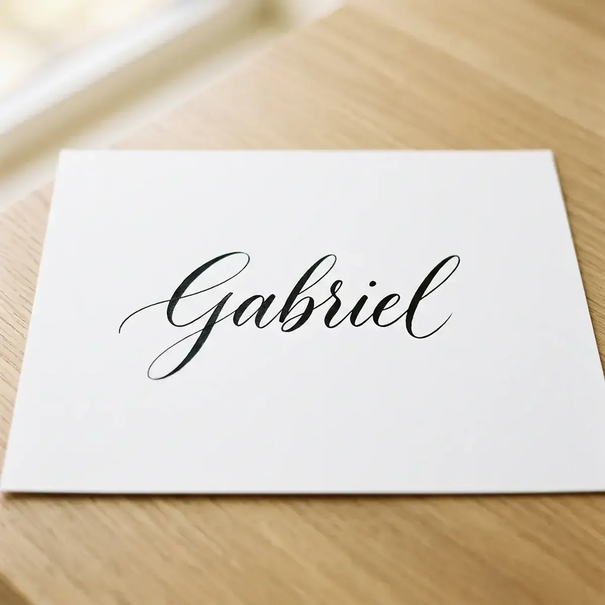 The name Gabriel in elegant calligraphy