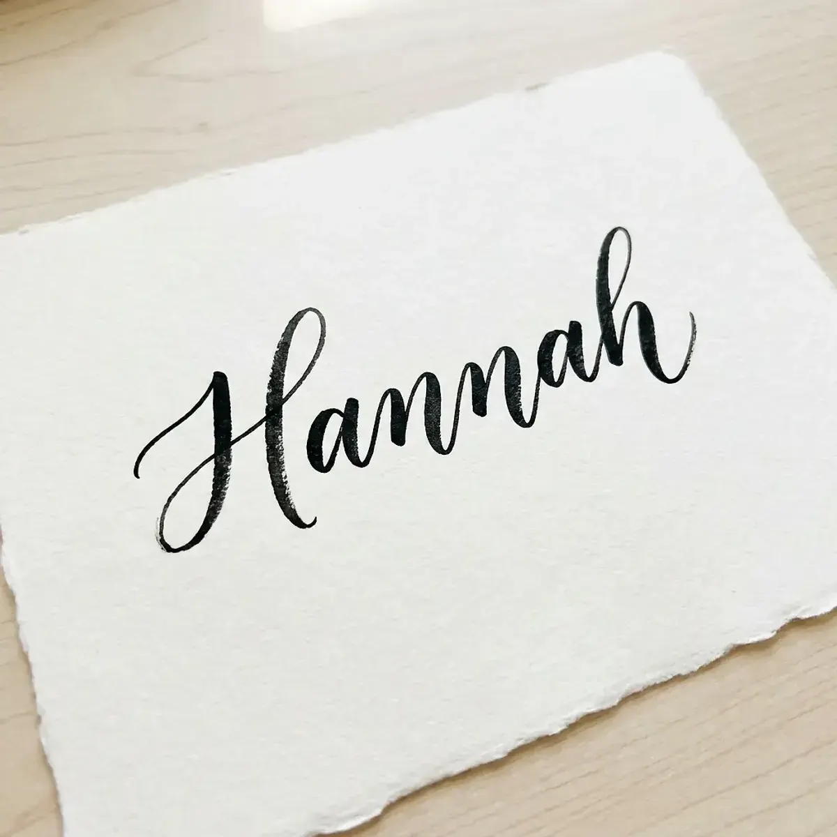 The name Hannah in elegant calligraphy