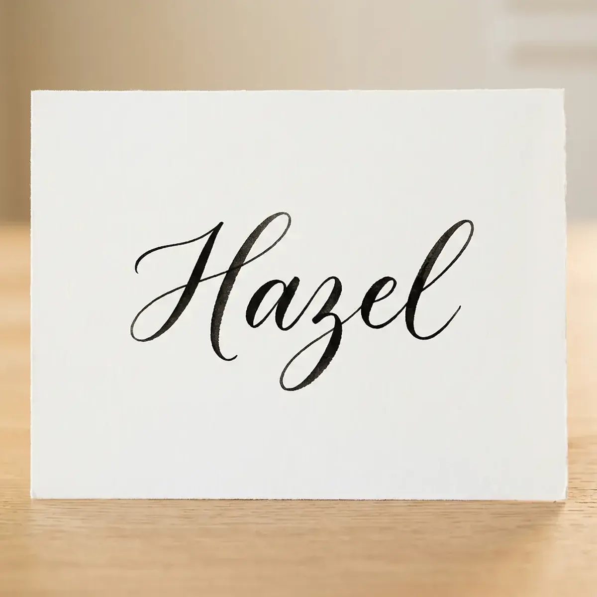 The name Hazel in elegant calligraphy