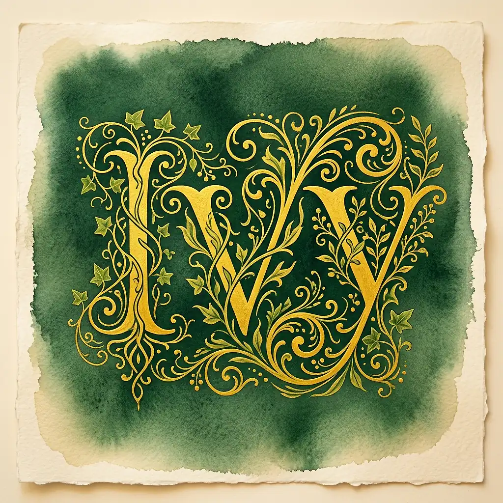The name Ivy in elegant calligraphy