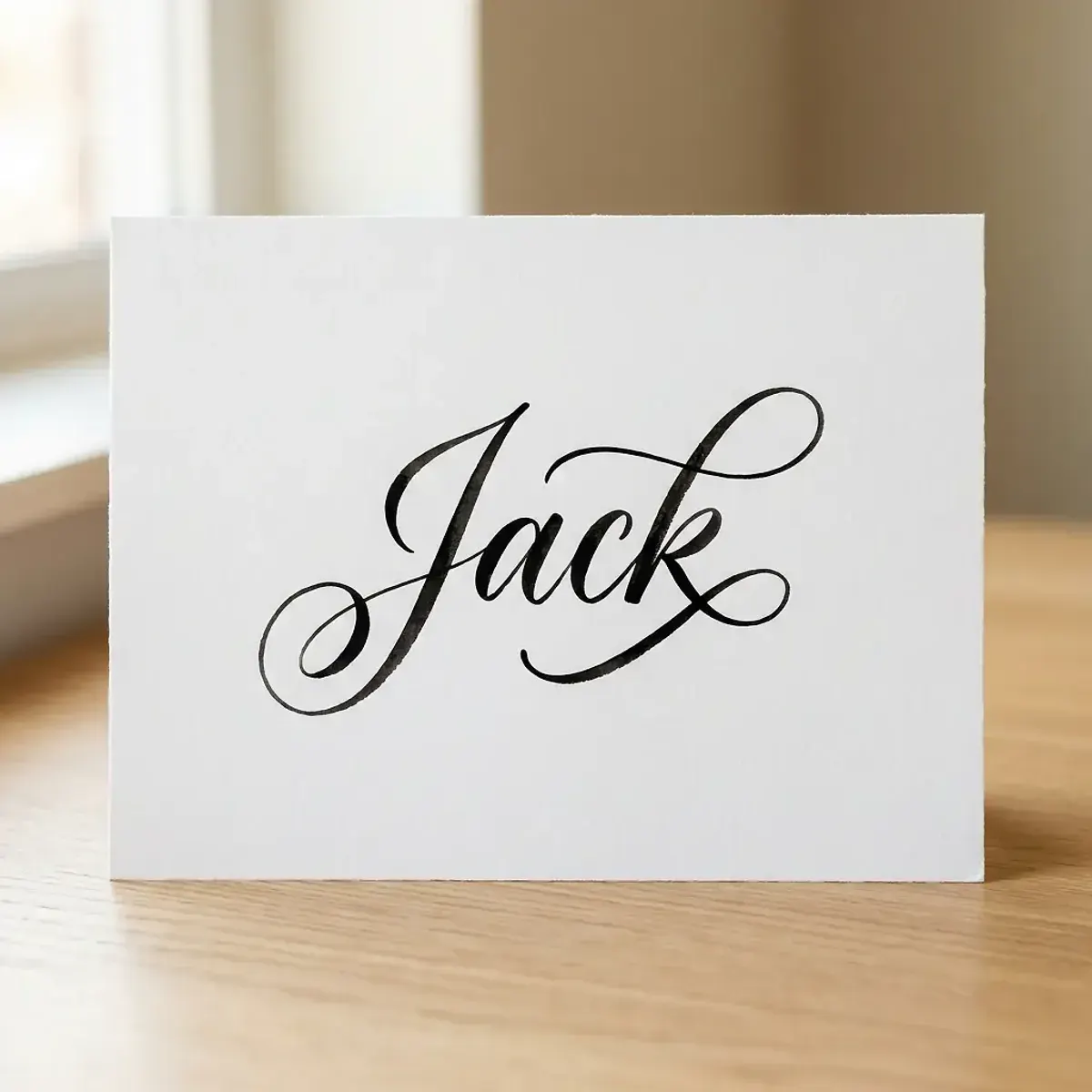 The name Jack in elegant calligraphy