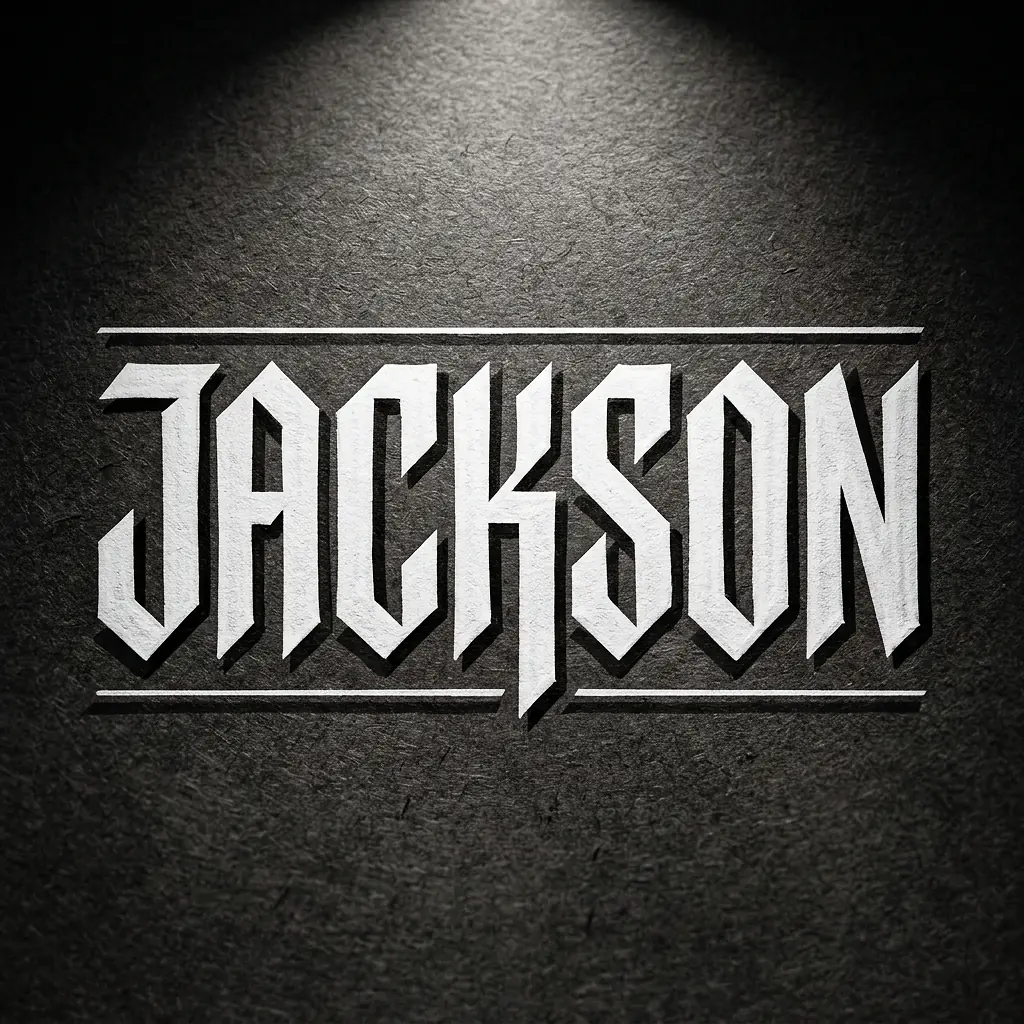 The name Jackson in elegant calligraphy