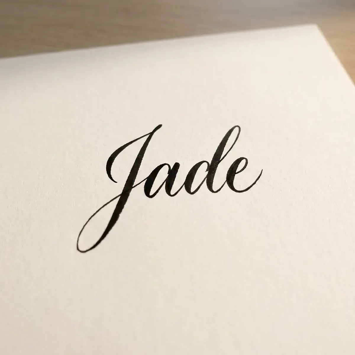 Le prénom Jade en calligraphie