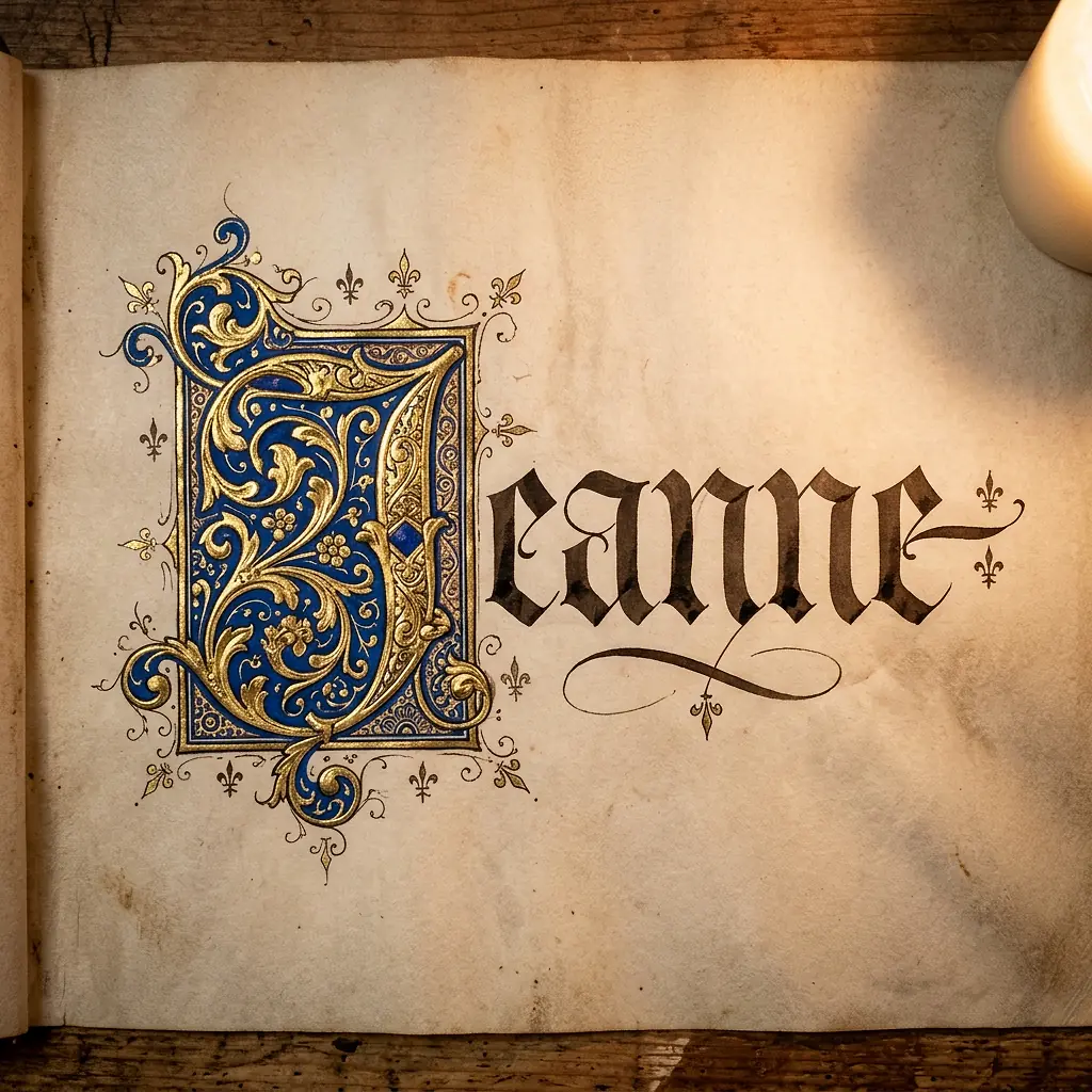 Le prénom Jeanne en calligraphie élégante