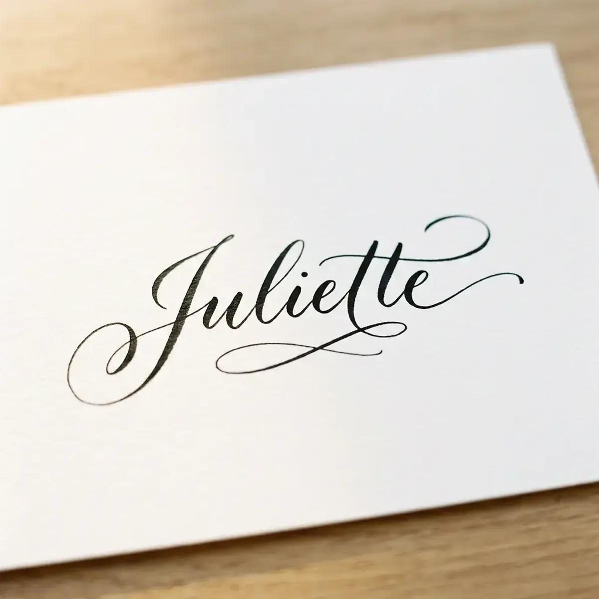 Le prénom Juliette en calligraphie