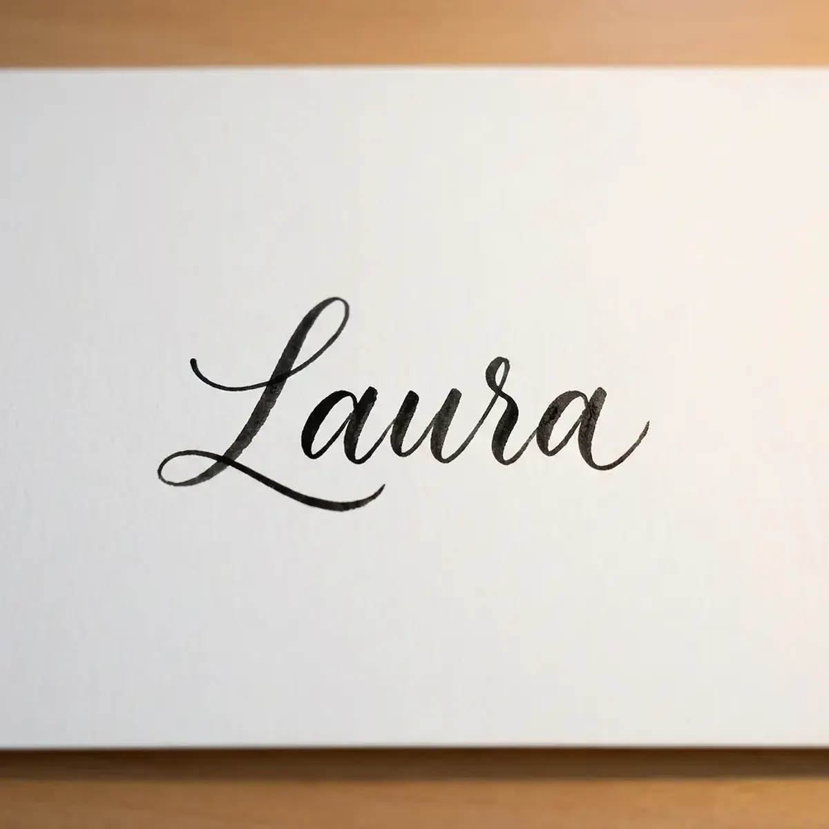 Le prénom Laura en calligraphie