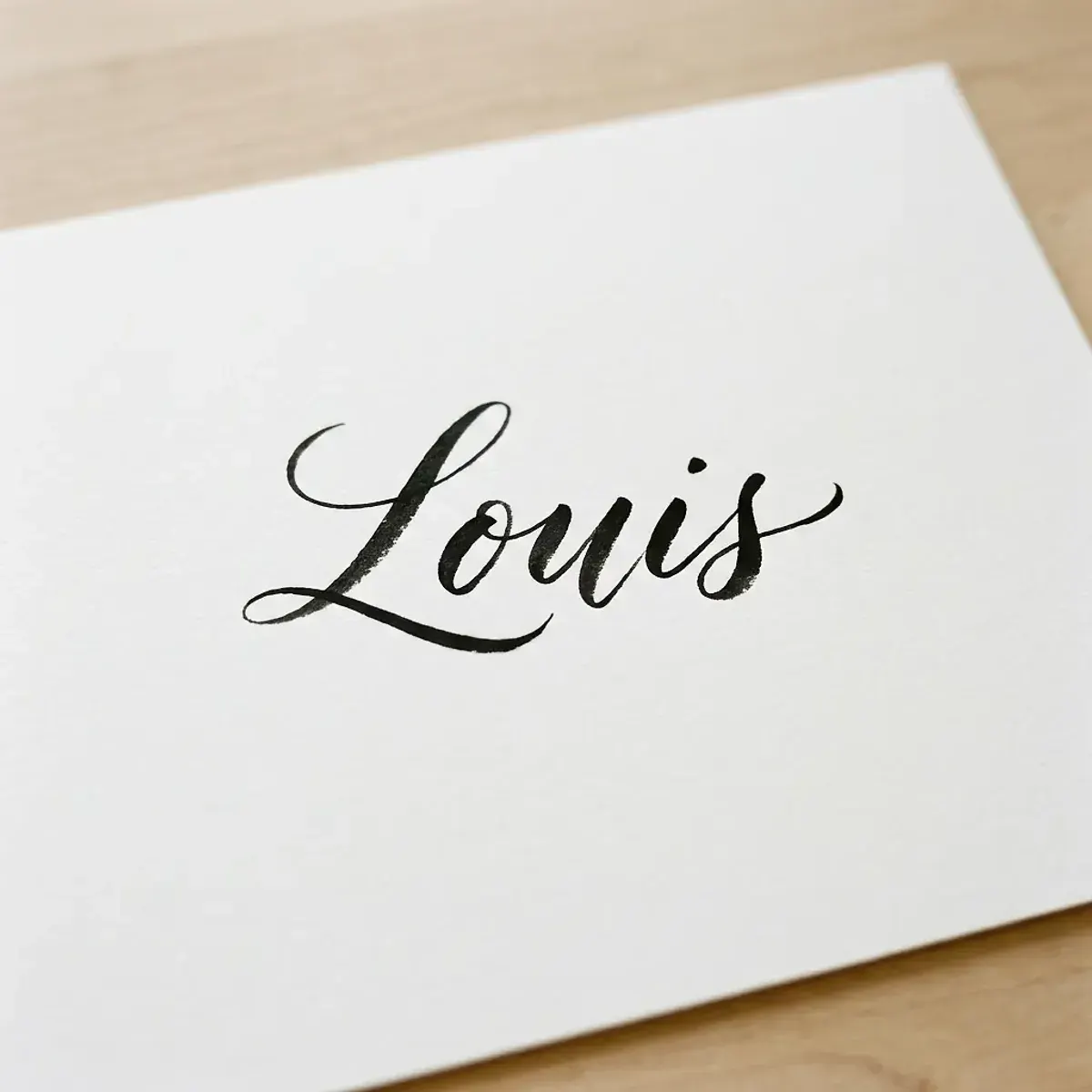 Le prénom Louis en calligraphie