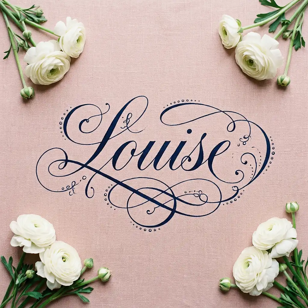 Le prénom Louise en calligraphie élégante