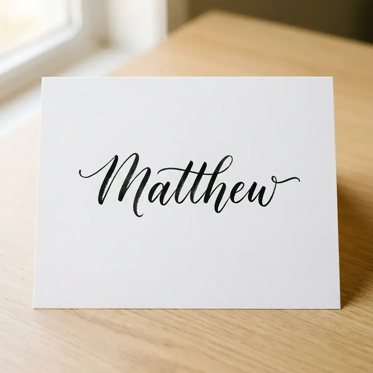The name Matthew in elegant calligraphy