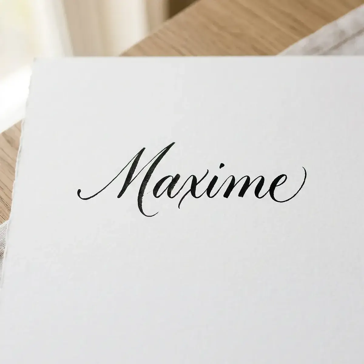 Le prénom Maxime en calligraphie