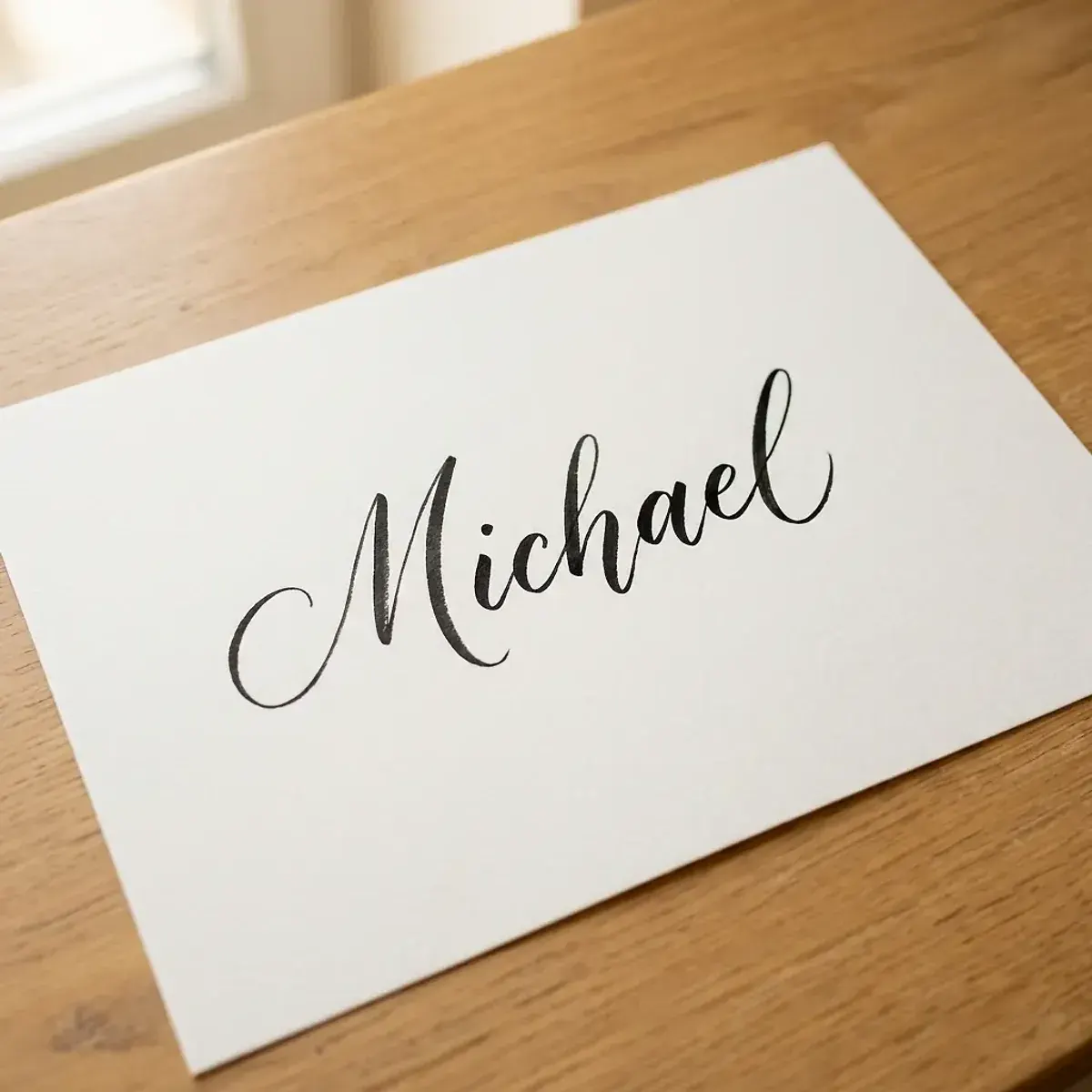 The name Michael in elegant calligraphy