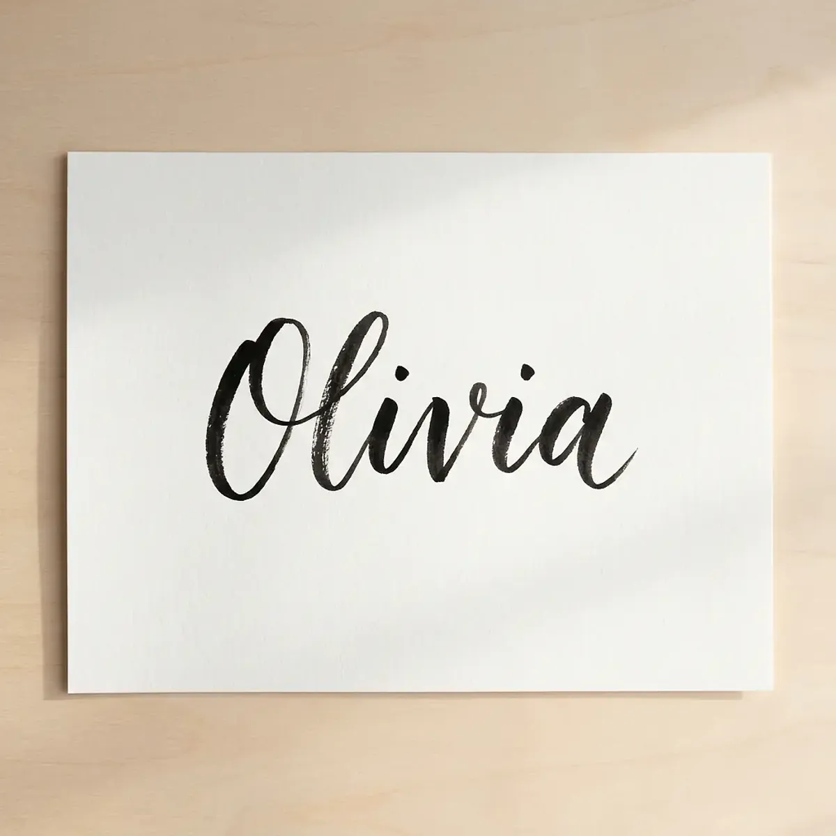 The name Olivia in elegant calligraphy