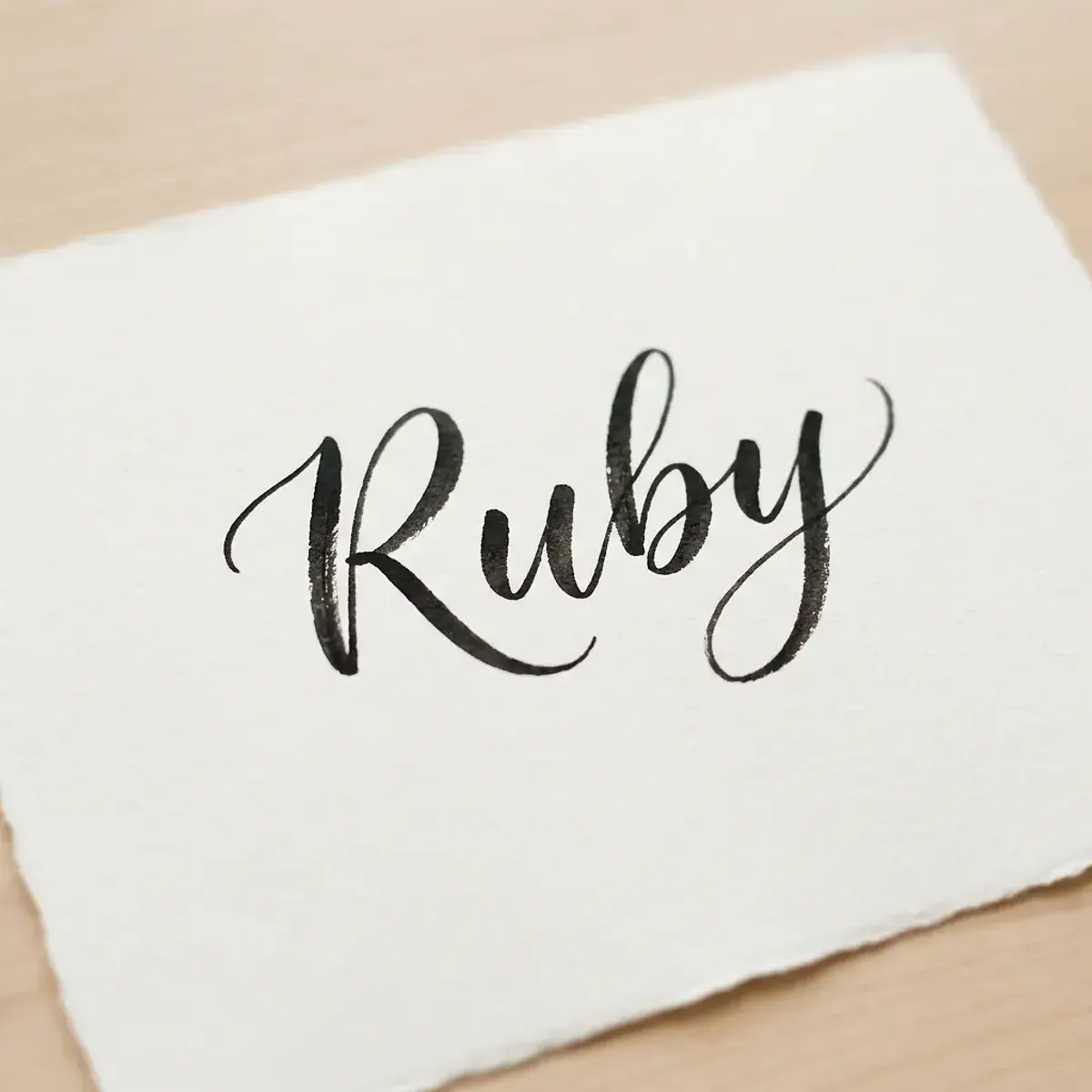 The name Ruby in elegant calligraphy