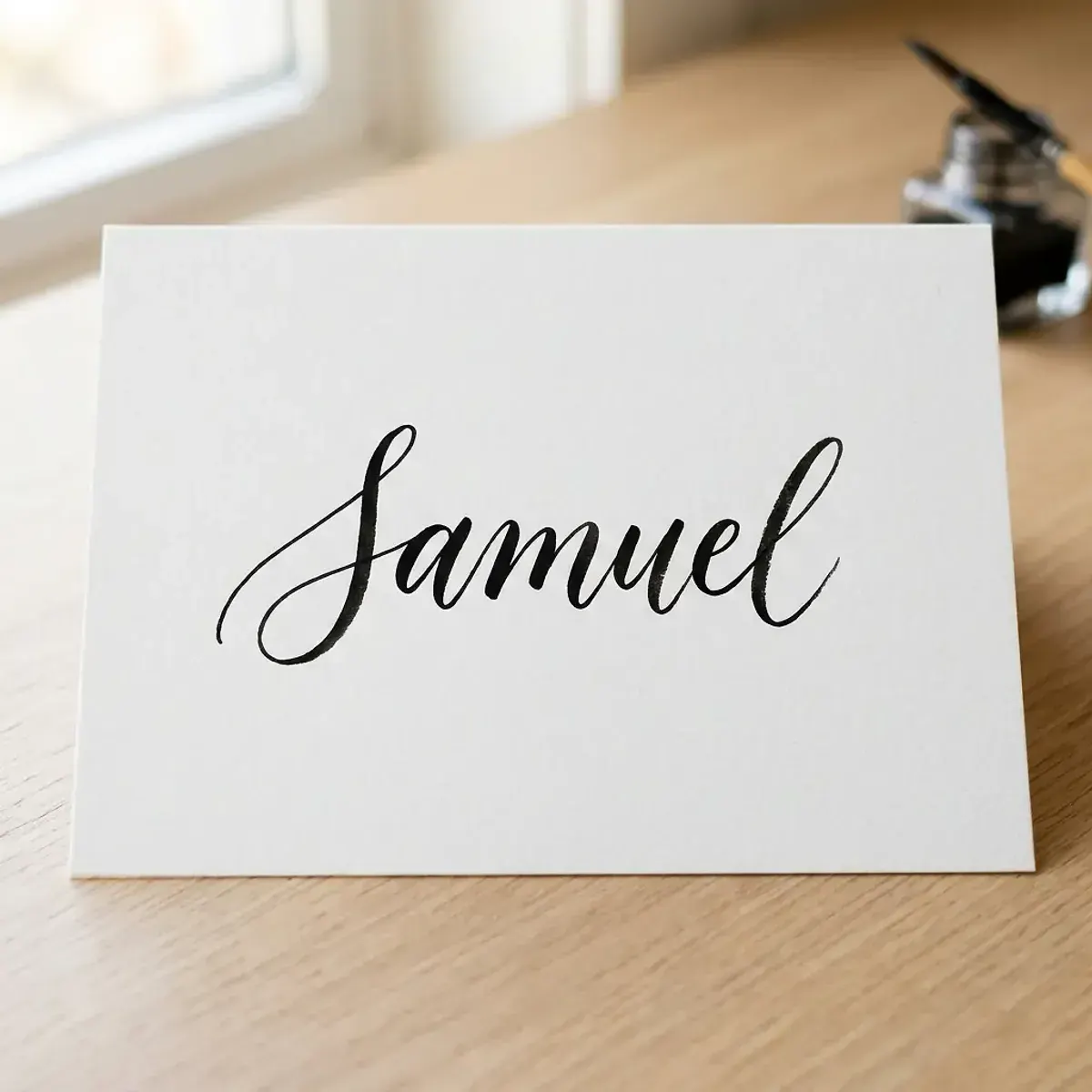 The name Samuel in elegant calligraphy