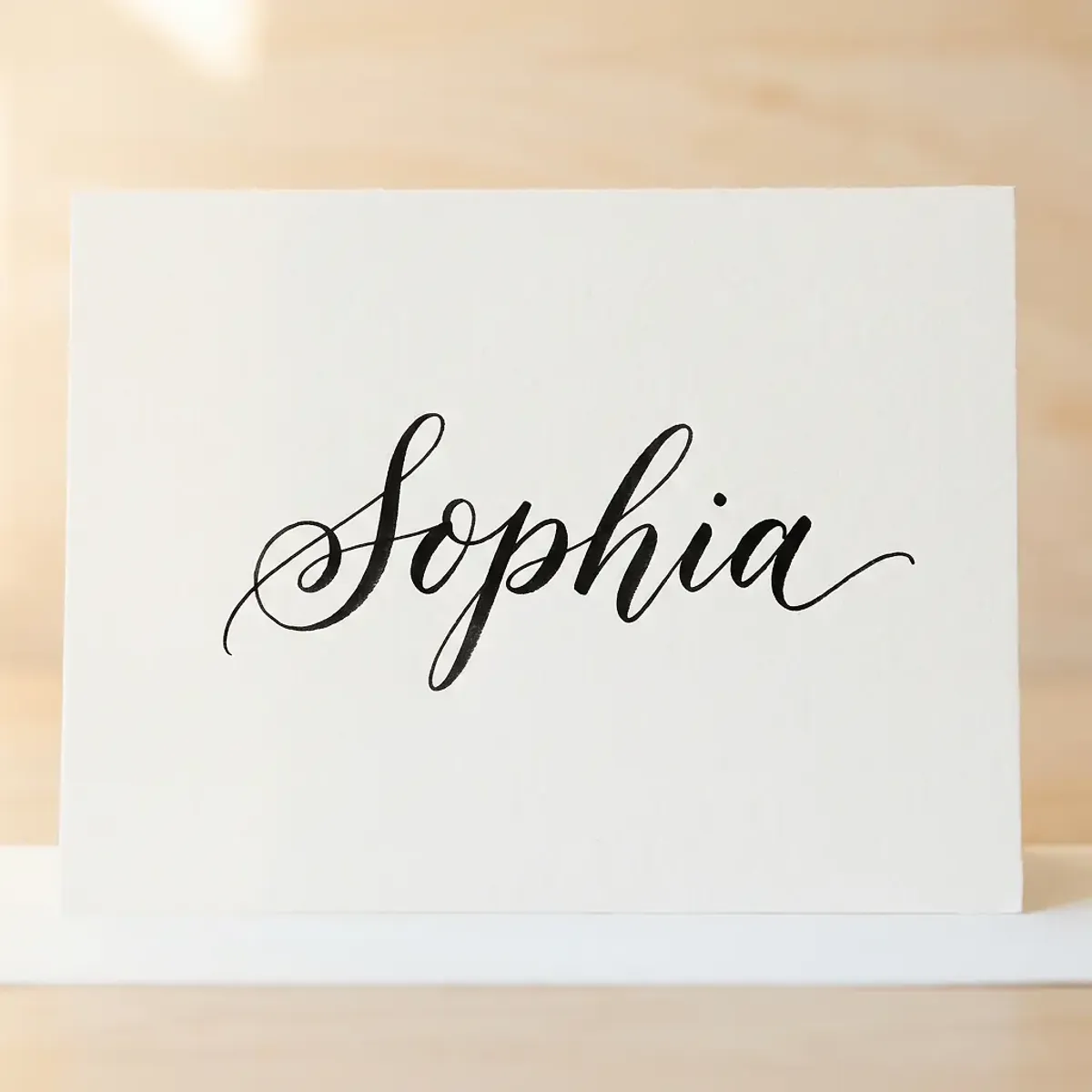 The name Sophia in elegant calligraphy
