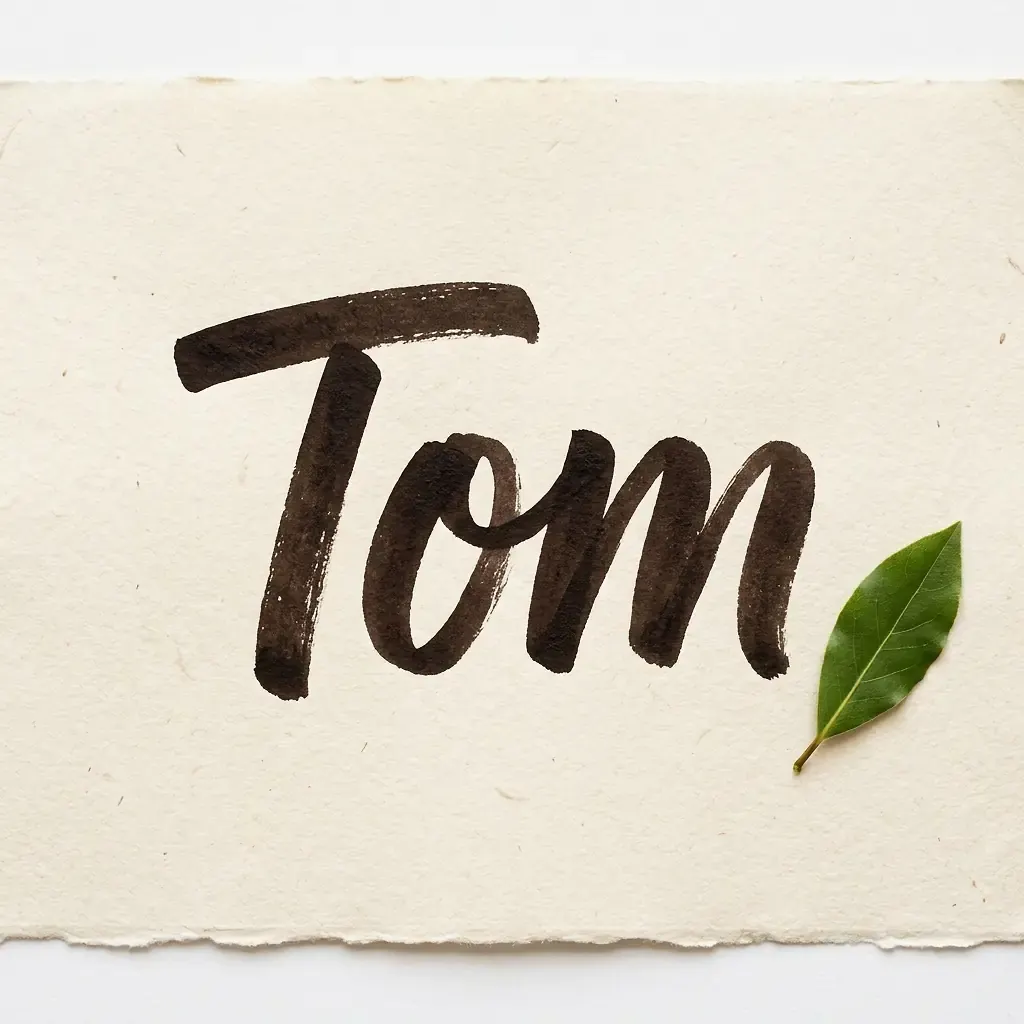 Le prénom Tom en calligraphie élégante
