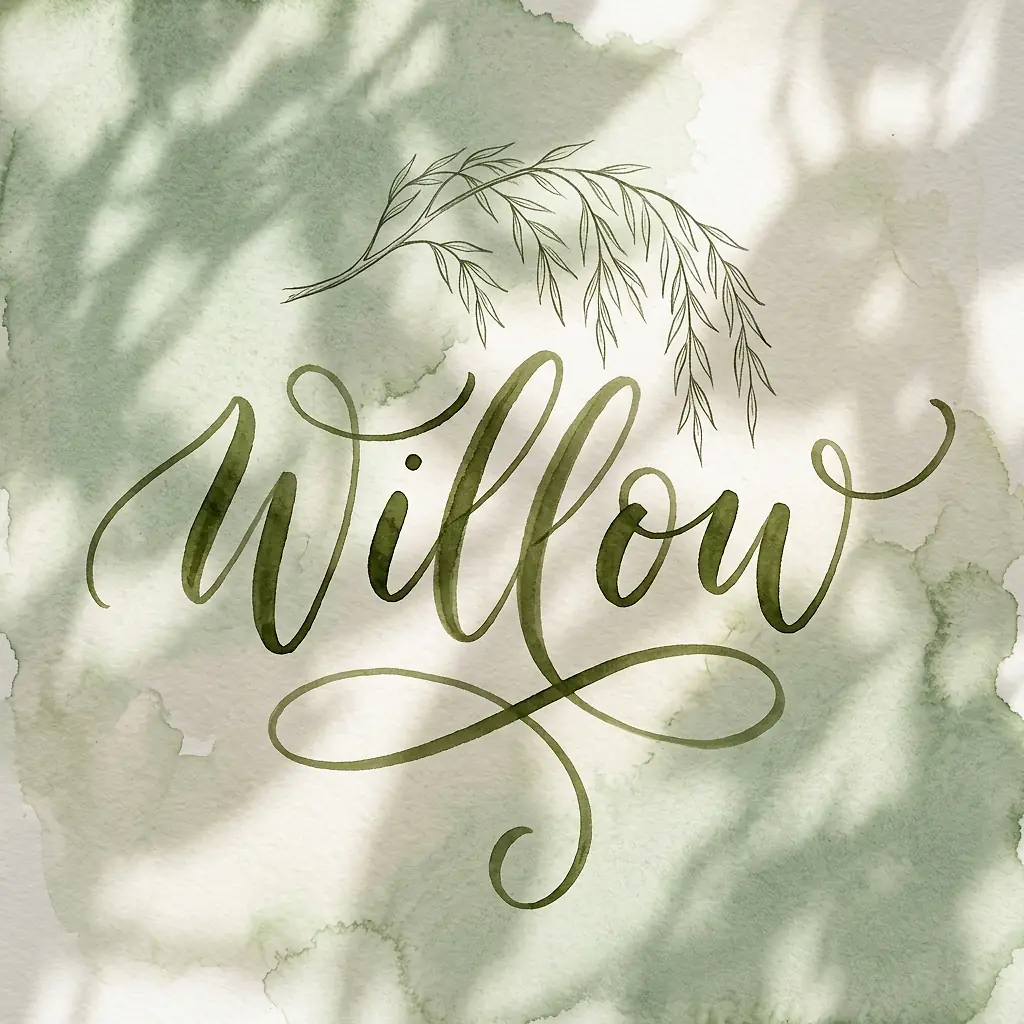 The name Willow in elegant calligraphy
