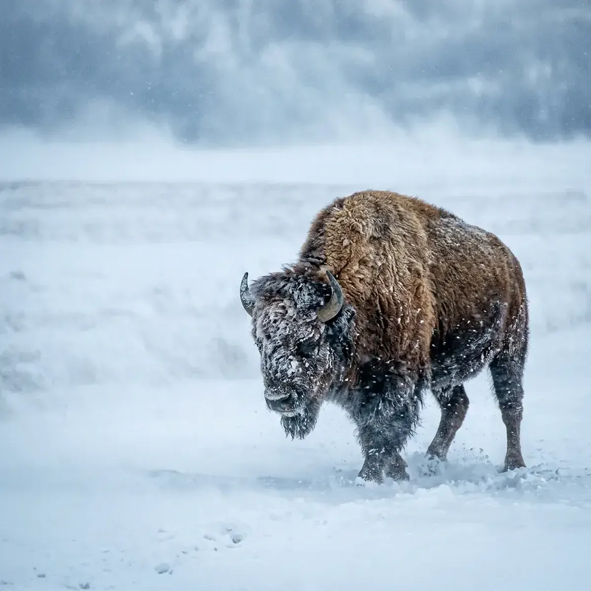 Buffalo in its natural habitat, wildlife photography