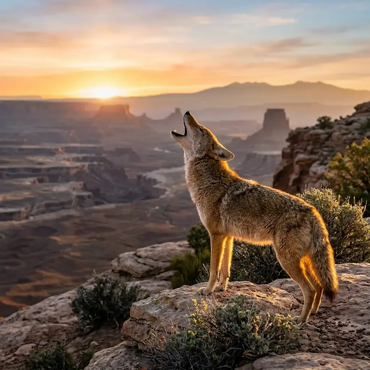 Coyote in its natural habitat, wildlife photography