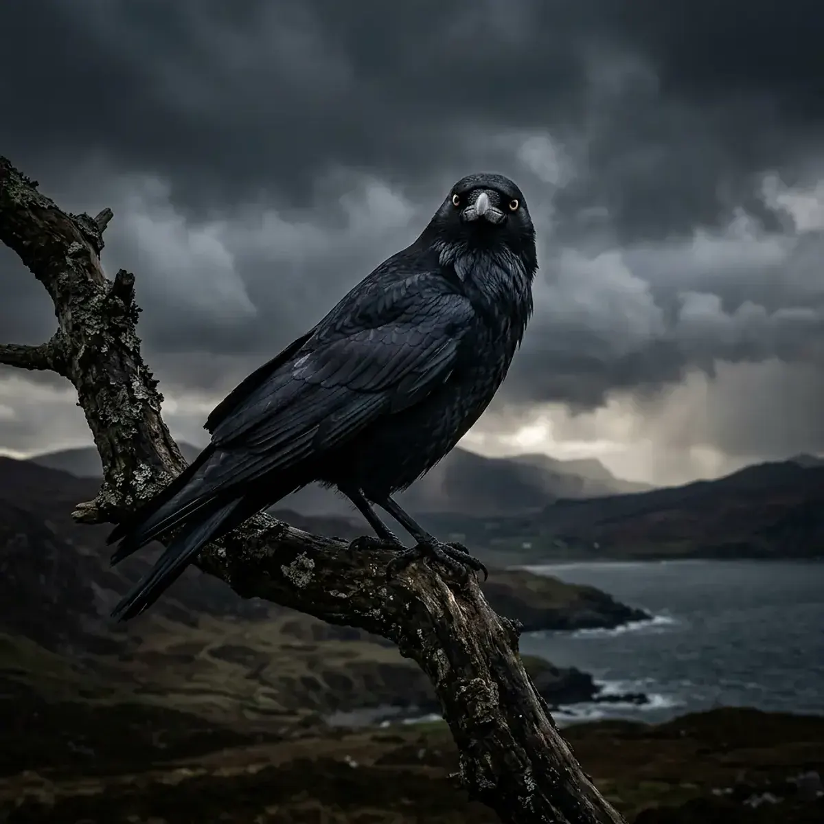 Crow in its natural habitat, wildlife photography
