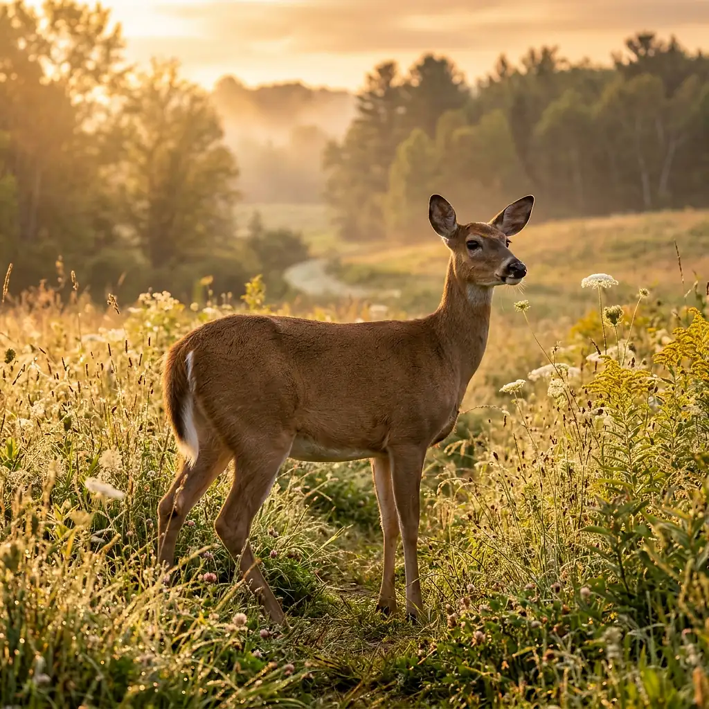 Deer in its natural habitat, wildlife photography