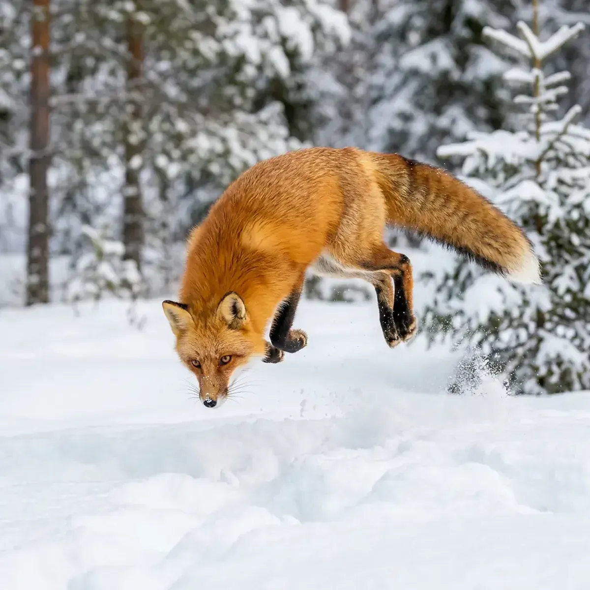 Fox in its natural habitat, wildlife photography