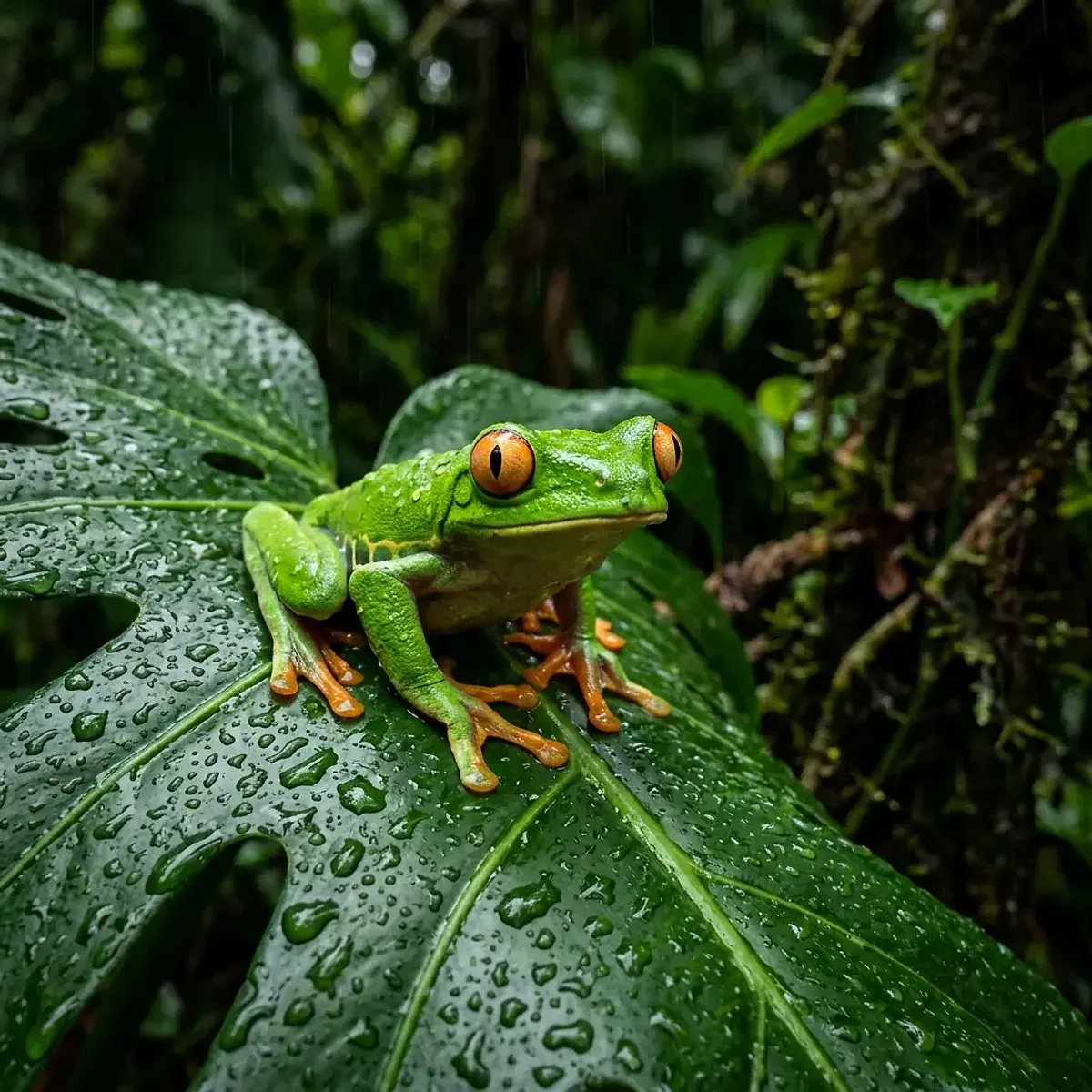 Frog in its natural habitat, wildlife photography