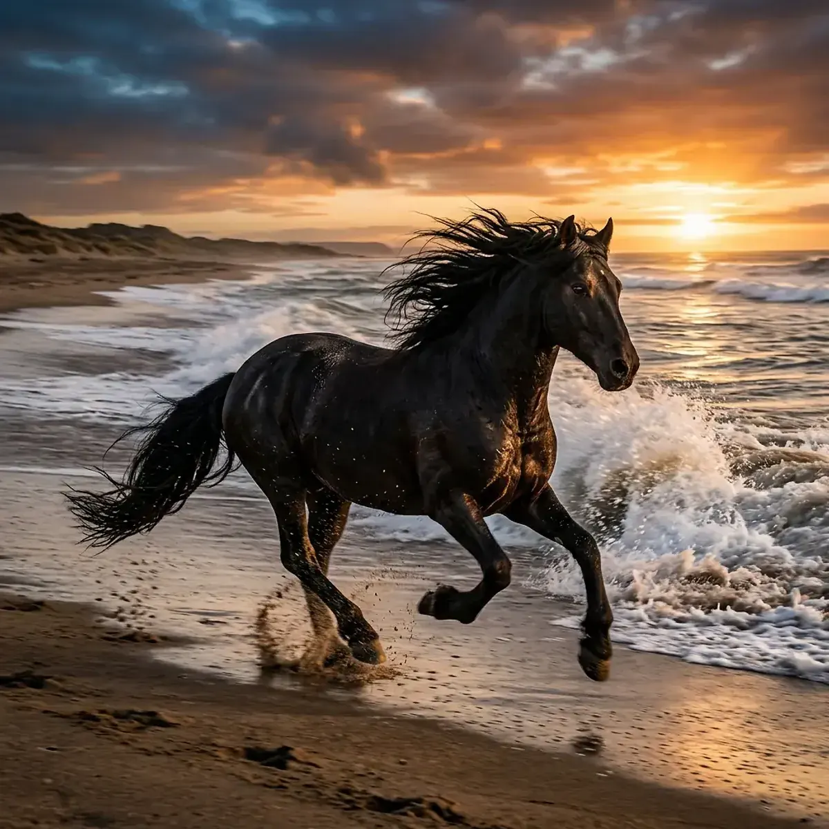 Horse in its natural habitat, wildlife photography