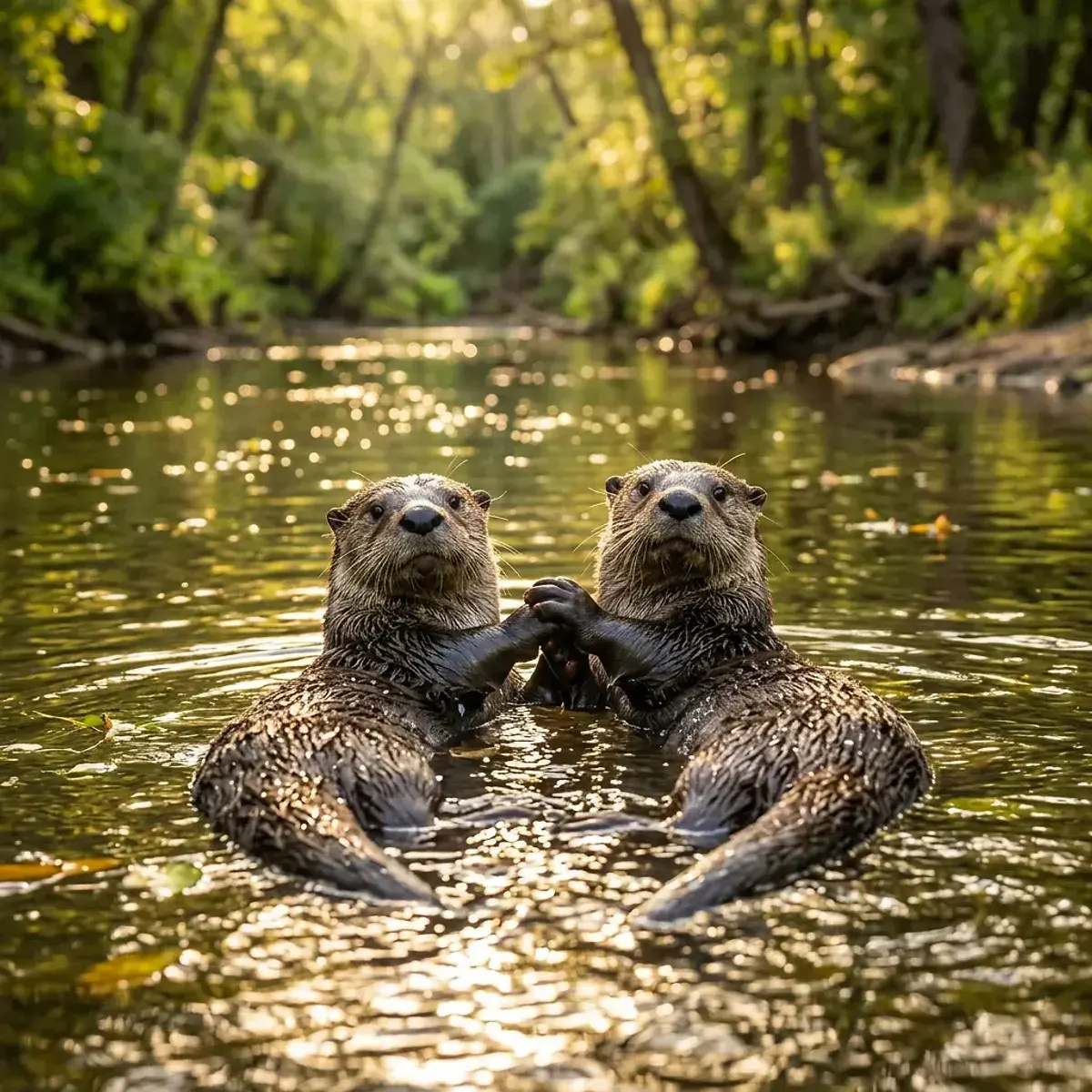 Otter in its natural habitat, wildlife photography