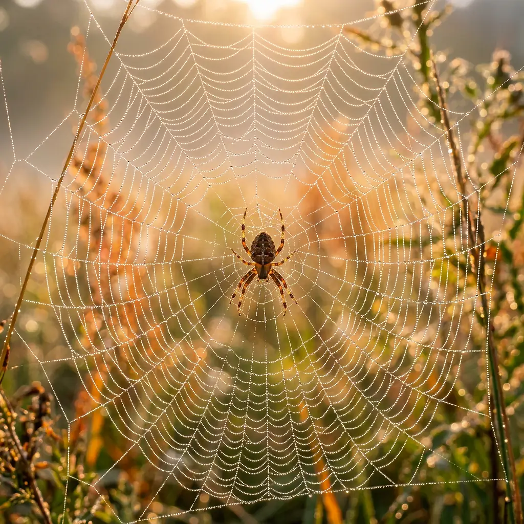 Spider in its natural habitat, wildlife photography